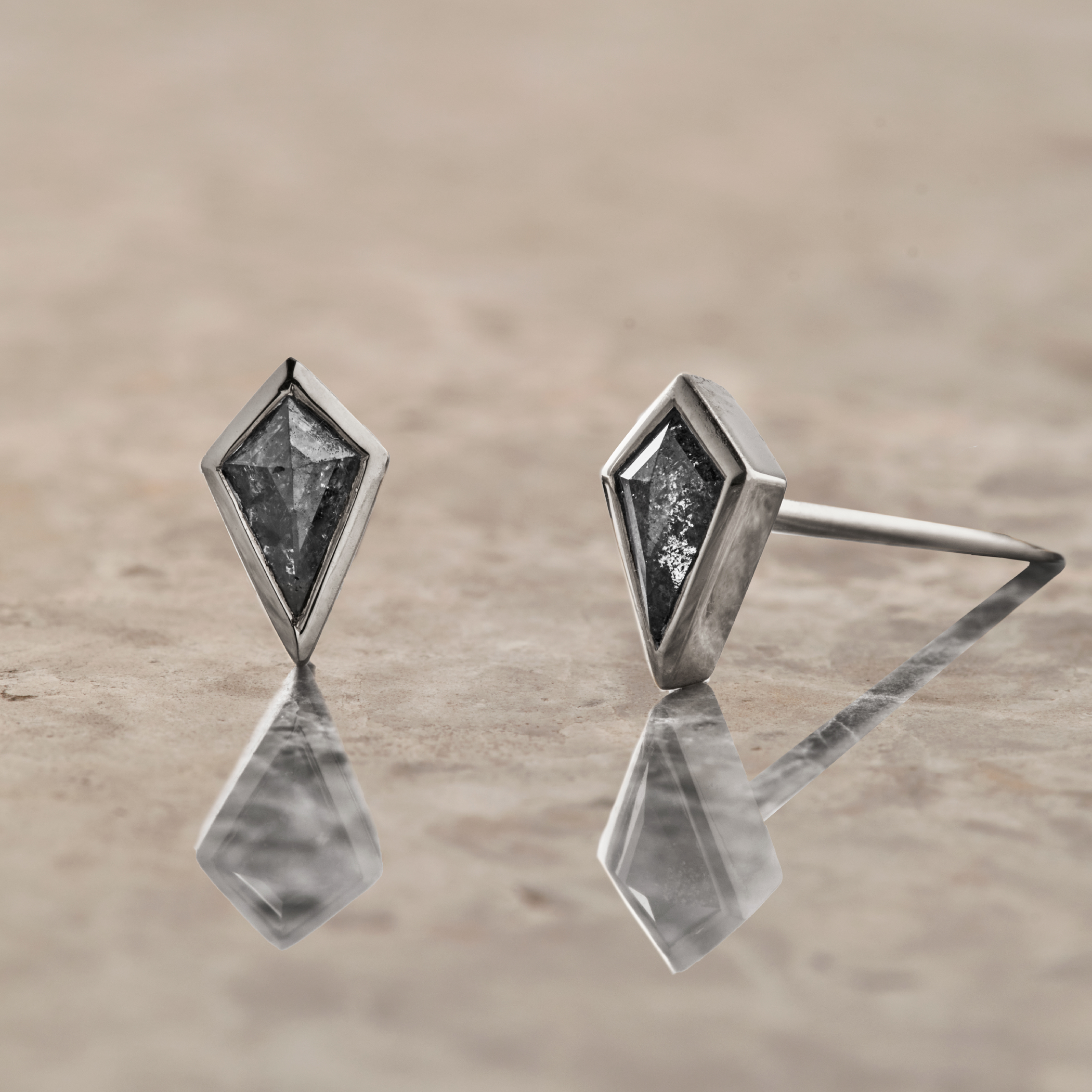 Salt and pepper on sale diamond stud earrings