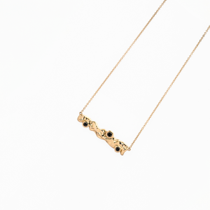 Unbounded Bar Necklace (Yellow Gold)