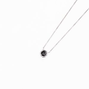 Unbounded Round Salt-and-pepper Diamond Necklace