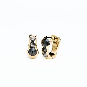 Unbounded Salt-And-Pepper Diamond Ear Hoop (Mid)