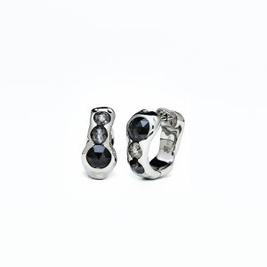 Unbounded Salt-And-Pepper Diamond Ear Hoop (Mid)