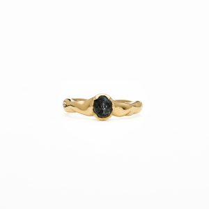 Unbounded Raw Salt-and-Pepper Diamond Ring